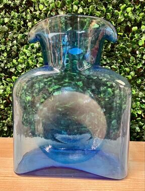 Blenko Handcraft Blue Vase.